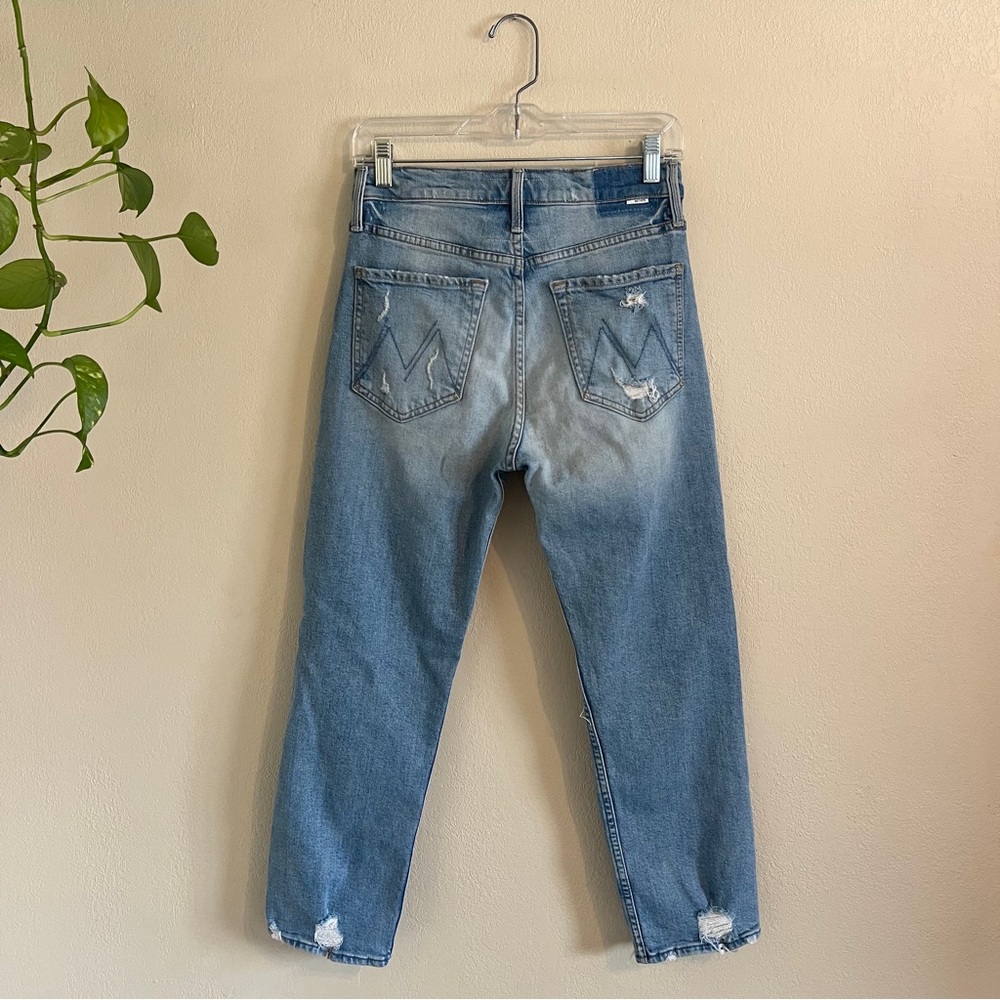 Mother Denim The Tomcat Distressed Cropped Straight Leg Jeans - Picture 11 of 16
